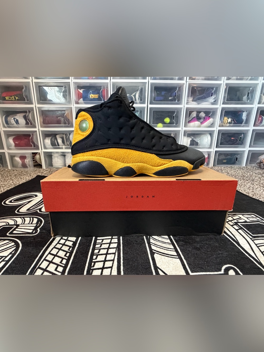 2018 Air Jordan 13 Retro Melo Class of 2002 Black Gold Men’s 11.5 414571-035